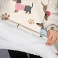 thumbnail image 3 of Oversized Wearable Blanket Hoodie,Dachshund Sherpa Blanket Hoodie with Super Pockets,Super Warm Fuzzy Pullover for Women & Men, 3 of 6