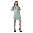 thumbnail image 3 of Moomaya Robes Décontractées pour Femmes Courtes Imprimées Robe Fluide à Col en V pour Femmes Grande Taille, 3 of 6