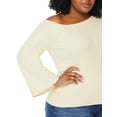 thumbnail image 4 of Sofia Jeans by Sofia Vergara Women's Plus Size One-Shoulder Sweater, 4 of 7