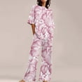 thumbnail image 2 of Summer Outfits For Women 2 Cotton Linen Set Oversized T Shirts Straight Leg Pant Plus Size Tracksuit, 2 of 5