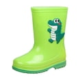 thumbnail image 4 of Hrsba Kids Rain Boots,On Dinosaur Print Waterproof Outdoor Short Rubber Boots for Ages 4-9, 4 of 5
