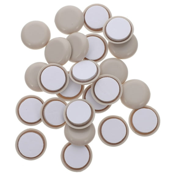 TABLZONE 24Pcs Nonslip Furniture Pads for Hardwood Easy Moving Round Beige Non-woven for Homeowners