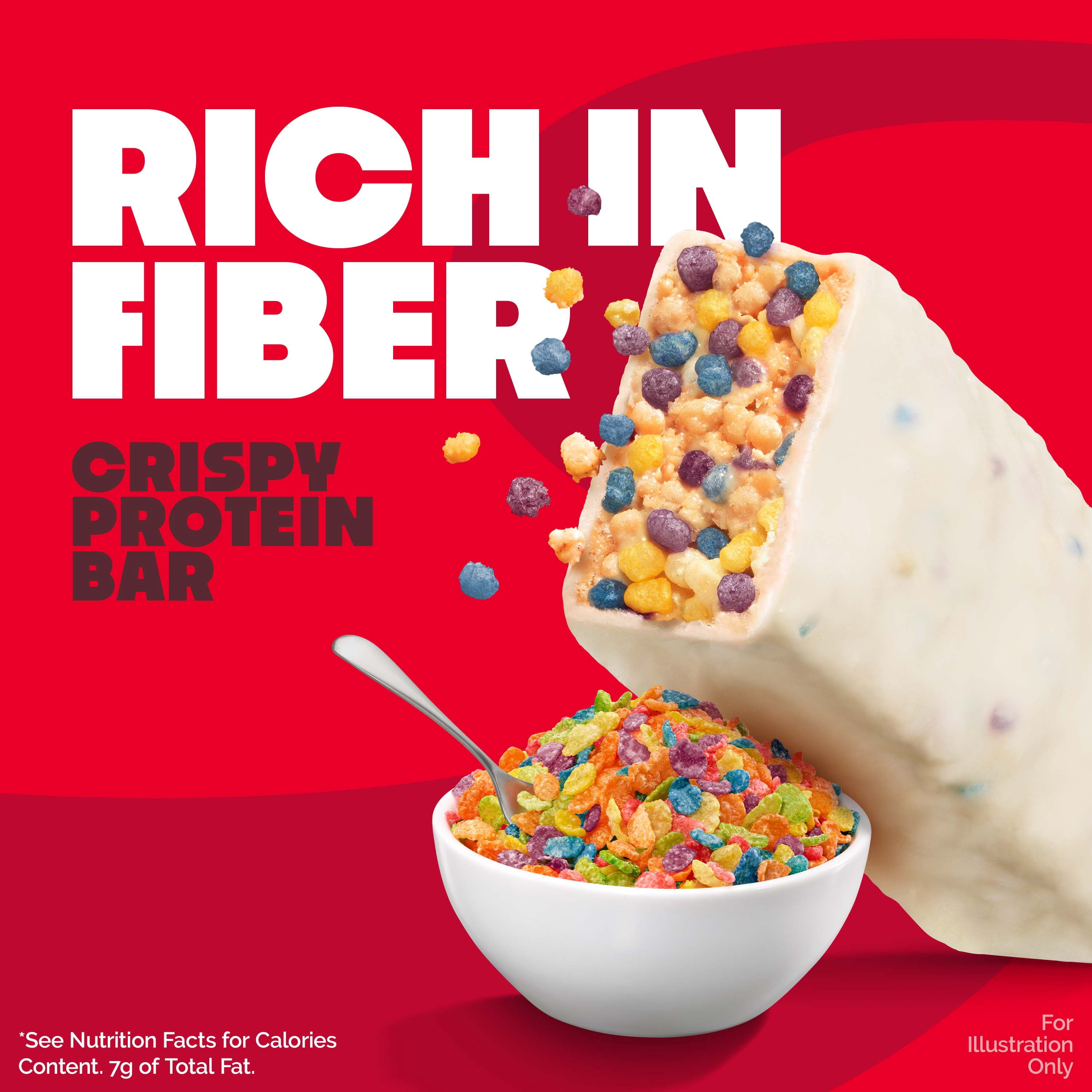Quest Crispy Protein Bar, Fruity Cereal Flavor, 18g of Protein, 12 Count