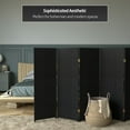thumbnail image 6 of Red Lantern 4 ft. Short Woven Fiber Folding Screen - Black - 6 Panel, 6 of 6