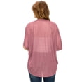 thumbnail image 4 of Made by Johnny Women's Short Sleeve Open-Front Batwing Cardigan M MAUVE, 4 of 6