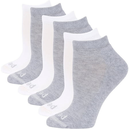 Peds Ladies Lightweight Half Cushion Low Cut Socks with Coolmax Value ...