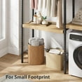 thumbnail image 4 of "Over Washer and Dryer Storage Shelves,5 Tiers Laundry Room Standing Shelf with Double-Layer Wood Shelves,Space Saver Clothes Drying Rack,Adjustable Height Laundry Organizer for Bathroom Laundry Room, 4 of 7