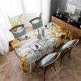 thumbnail image 4 of Farmhouse Sunflower Rectangle Tablecloth, Vintage Daisy Butterflies Gray Wood Waterproof & StainResistant Tablecloth, Washable Oil-proof Table Cover for Dining/Party/Wedding/Camping/Buffet 52x70 In, 4 of 9