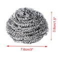 thumbnail image 2 of Unique Bargains 5pcs Stainless Steel Scrubber Home Kitchen Wires Pot Bowl Cleaner 3"x1.5" Silver Tone, 2 of 7