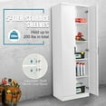 thumbnail image 6 of Gymax 70'' Storage Cabinet Freestanding Pantry Cabinet w/2 Doors & 5 Shelves White, 6 of 10