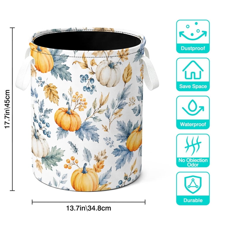 Sundronis 13.7x17.7 in Sorting Area Laundry Container, soft Thanksgiving‑themed ...