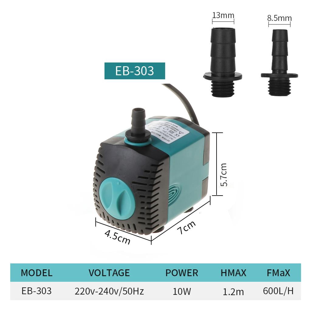 Necvior Ultra Quiet High-lift Submersible Water Pump Fish Pond Fountain Aquarium for Tank Clean Dirty Filter 3W-60W 220L/H-3000L/H