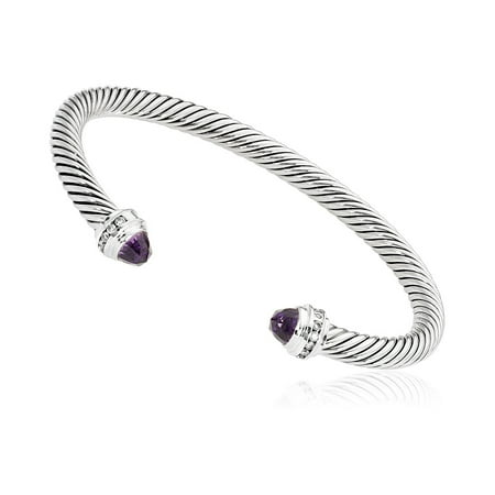 - David Yurman Cable Classics Amethyst & Diamonds Bracelet B04182SSAAMDI