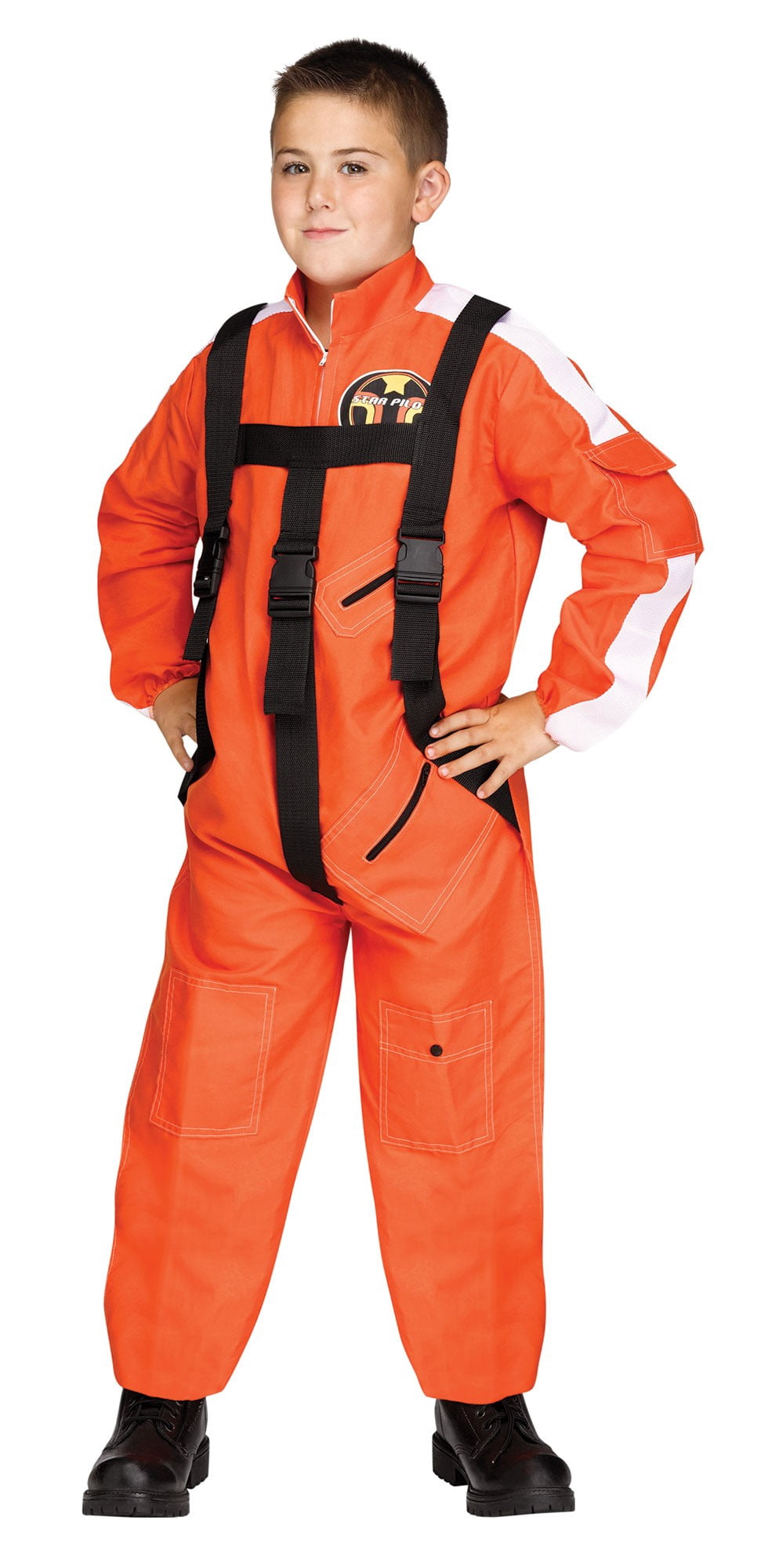 Childrens Star Pilot Orange Jumpsuit 