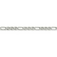 thumbnail image 2 of 925 Sterling Silver 3.75mm Figaro Anchor Chain; 28 inch; Lobster Clasp; for Adults and Teens; for Women and Men, 2 of 4