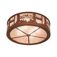 thumbnail image 5 of Meyda Tiffany 26986 Quiet Pond 4 Light 22" Wide Flush Mount Drum Ceiling Fixture - Rust, 5 of 5