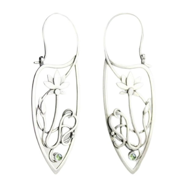 Pendientes colgantes elegantes, delicados pendientes de gota hechos a mano, ligeros y colgantes. Verde