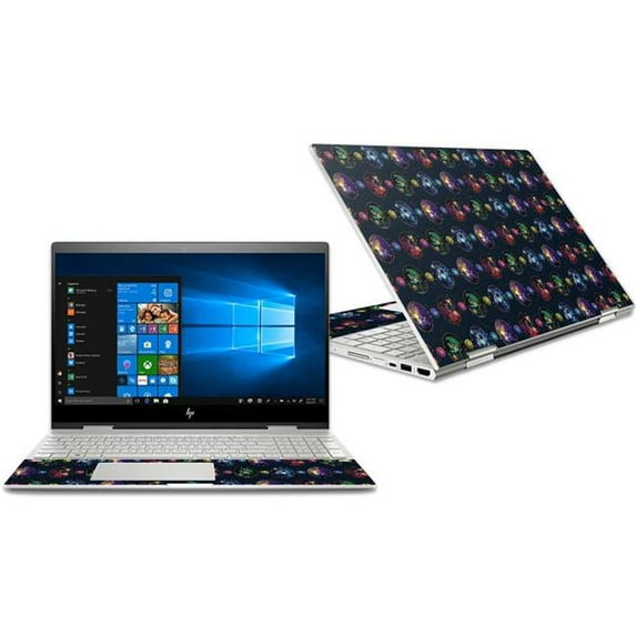MightySkins CF-HPENX31518-Dragon Eggs Carbon Fiber Skin Decal Wrap for HP Envy X360 Convertible 15 in. 2018 Sticker - Dragon Eggs