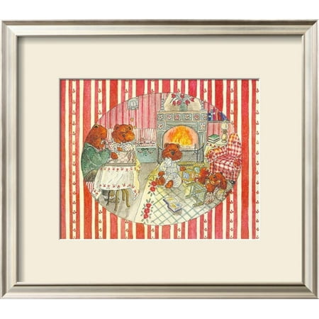 Terry Teddies - Teddy Bears at Home I Framed Art Print Wall Art By P. Terry - 18x16