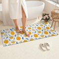 thumbnail image 4 of Yellow Lemon Fruit Slices White Pattern Bathroom Rugs Mat,Non Slip Microfiber Bathroom Rug,Rubber Backing,Soft Bathroom Mats for Bathroom Floor,Tub and Shower,60x24in(150x60cm), 4 of 5