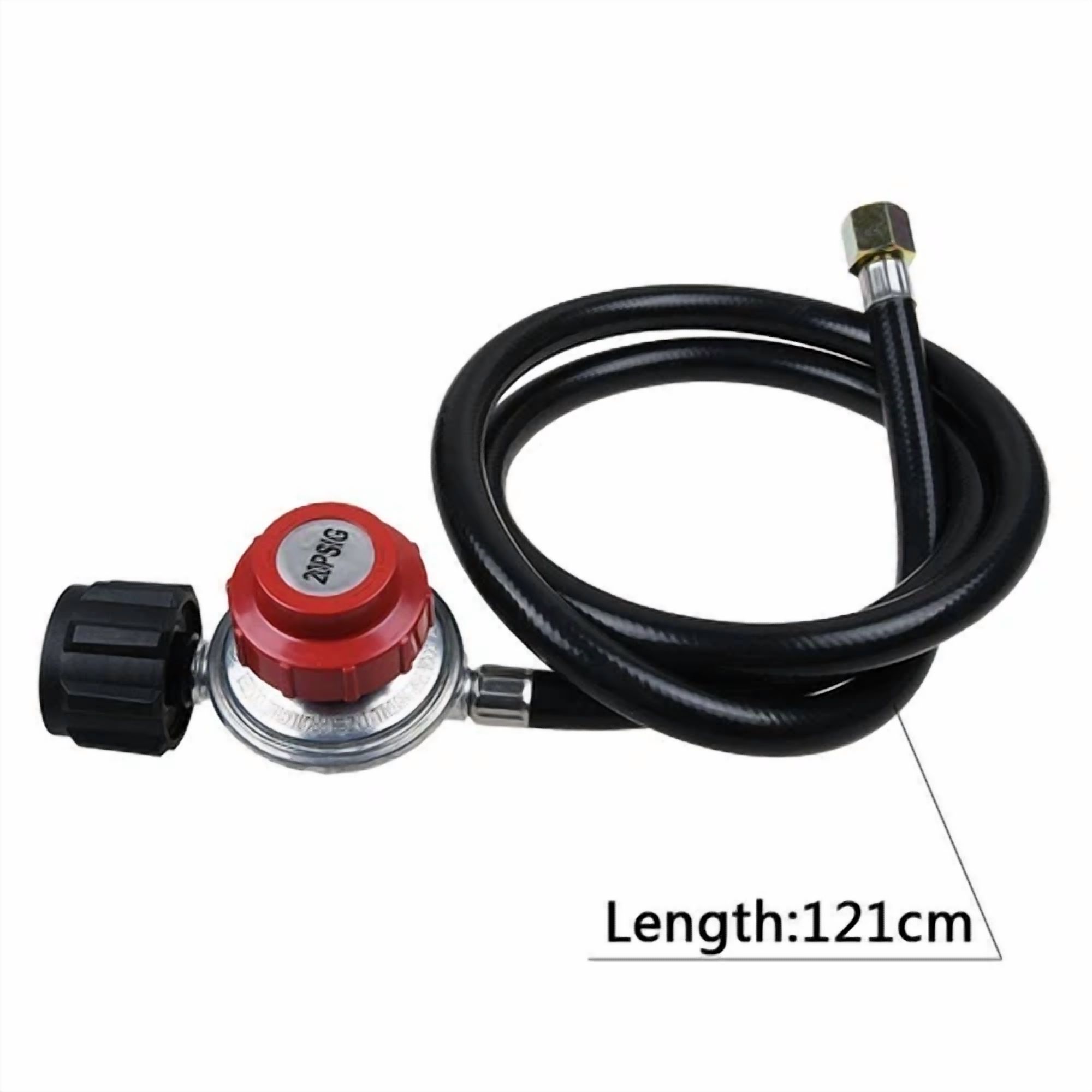 JIAN YA NA Outdoor Propane Burner, Portable Single-Burner Camping Stove LPG Gas Cooker with High Pressure Regulator Hose for Outdoor Cooking BBQ, Black