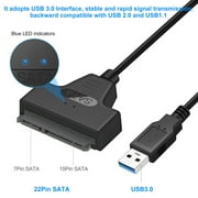 TSV SATA to USB Cable, TSV USB 3.0 to 2.5 SATA III Hard Drive Adapter External Converter Compatible for SSD/HDD Data Transfer