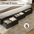thumbnail image 6 of Satifur King Size Bed Frame with 3 Drawers & LED Lights & Charging Station, Beds with Headboard & 10.10" Under Bed Storage, No Box Spring Needed, Easy Assembly, Black, 6 of 10