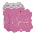 thumbnail image 3 of Inkdotpot Real Rose Gold Foil Let Love Sparkle Wedding Tags Favor Bracket Shape Hang Pack Of 50 Paper Tags, 3 of 6