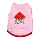thumbnail image 1 of Greeniant Chalecos letras estilo fruta algodón transpirable camisetas para mascotas absorción de sudor ropa de cachorro medio disfraces traje patrón Ropa para mascotas Rosado XS Greeniant PT003720-01, 1 of 6