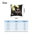thumbnail image 5 of Fundas de almohada de terciopelo negro de Pesadilla antes de Navidad para sala de estar, sofá, dormitorio, fundas de cojín cuadradas sólidas suaves decorativas con cremallera invisible, sin inserto., 5 of 5