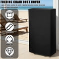 thumbnail image 3 of 2PCS Outdoor Folding Chair Cover Outdoor Chair Cover Dustproof Waterproof Oxford Cloth with Storage Bag for All Weather,27.95"x9.06"x43.31", 3 of 11