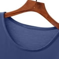 thumbnail image 3 of Ohufall Womens Modal Pj T-Shirts Classic Solid Round Neck Pajama Tops Summer Casual Light Short Sleeve Sleepwear Tees Soft Comfy Loungewear Undershirt for Women, 3 of 7