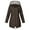 Coffee, variant on DDAPJ pyju Plus Size Rain Jackets for Women on Clearance,Striped Lined Lightweight Hooded Raincoat Drawstring Waist Zip Windbreaker Coat Outdoor Softshell Jacket for Hiking,Travel,Sport