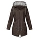 thumbnail image 1 of Chaquetas y abrigos casuales con capucha de manga larga para mujer, chaqueta impermeable lisa con capucha para exteriores, abrigo superior a prueba de viento para mujer, 1 of 3
