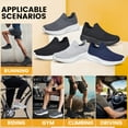thumbnail image 4 of YHOON Mens Walking Shoes Non Slip Casual Shoes Lightweight Breathable Tennis Sneakers Navy Blue Size 8.5, 4 of 8