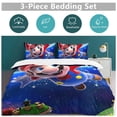 thumbnail image 3 of PlumberMario 3-Piece Bedding Set, Printed Quilt Set Twin Size, Full Size,Queen Size,King Size,for Men Women Children Boy Girl Teen Kids (1 Duvet Cover, 2 Pillowcases) Bed Set 90"x90", 3 of 8