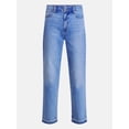 thumbnail image 6 of Scenario Women's and Women's Plus High Rise Straight Leg Let Down Hem Jeans, 29" Inseam, Sizes 0-28W, 6 of 6
