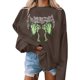 thumbnail image 4 of Blusa holgada de manga larga con estampado de otoño a la moda de Halloween para mujer, jersey informal de cuello redondo, Tops, sudadera Fridja  bvmnju6820, 4 of 5