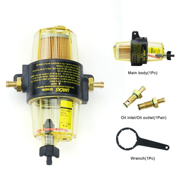 UF10K Fuel Filter FuelWater Separator Assembly with Wrench for Tohatsu Mercury Outboard Engine