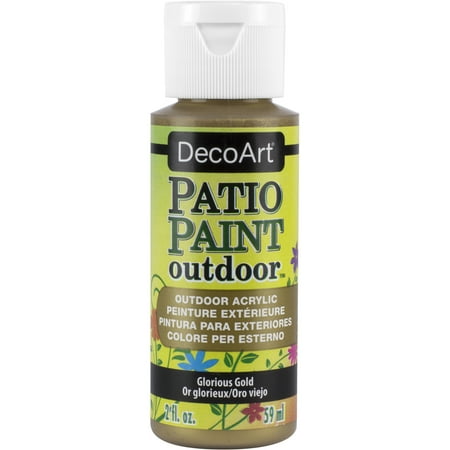 UPC: 0766218037619 | DecoArt Patio Paint 2 oz. Glorious Gold