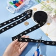 thumbnail image 4 of 6.25Yards Cotton Grommet Tape Eyelet Tape 1inch Wide Black Eyelet Grommet Tape Twill Tape with Silver Eyelet, 4 of 9