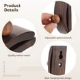 thumbnail image 4 of 4 Pcs Walnut Wood Tapestry Clips, Stylish Wooden Blanket Hangers with Mounting Screws Included, Decorative Display Clips for Wall Hanging Quilts, Tapestries, Rugs & Carpets, 4 of 6