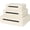 Beige+Black Handles, variant on Beige Shagreen Decorative Box Set of 3 - Faux Leather Nesting Storage Boxes with Lids, Large Modern Jewelry Organizer, Stackable Home Decor Box for Bedroom, Bathroom & Office