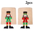 thumbnail image 2 of 2PCS Christmas Chair Cover Cute Soldier Chair Back Cap Cover Holiday Chair Cover, 2 of 10