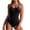 #0350-Purple, variant on Ailaofu Women's One Piece Swimsuit Tummy Control Crew Neck Bathing Suits