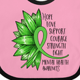 thumbnail image 4 of Inktastic Mental Health Awareness Green Sunflower Ribbon Boys or Girls Baby Bib, 4 of 4