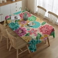 thumbnail image 2 of Pioneer Flower Rectangle Tablecloth 60"x84",Waterproof Polyester Rectangle Table Cloth, Wipeable Spillproof Polyester Tablecloth for Dining, Camping, Indoor and Outdoor, 2 of 5