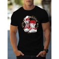 thumbnail image 1 of Canvas shoe pattern printed men's creative top, casual short-sleeved round neck T-shirt, summer outdoor men's wear, 1 of 6