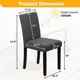 thumbnail image 6 of NiamVelo Dining Chairs Set of 4 Fabric Upholstered Kitchen Chairs Dining Room Chairs with Solid Wood Legs for Kitchen Restaurant and Living Room, Grey, 6 of 7