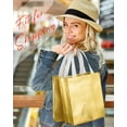 thumbnail image 2 of 80 Pcs Reusable Gift Bags Set Glossy Grocery Gift Tote with Handle for Wedding, Mothers Day, Spring Event, Graduation(10 x 8 x 4.7 Inch,Gold), 2 of 4